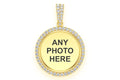 Small Round Picture Memory Pendant 14k Lab Diamonds