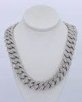 20MM Honeymoon Set VVS Lab Diamond Cuban Chain 24 Inch