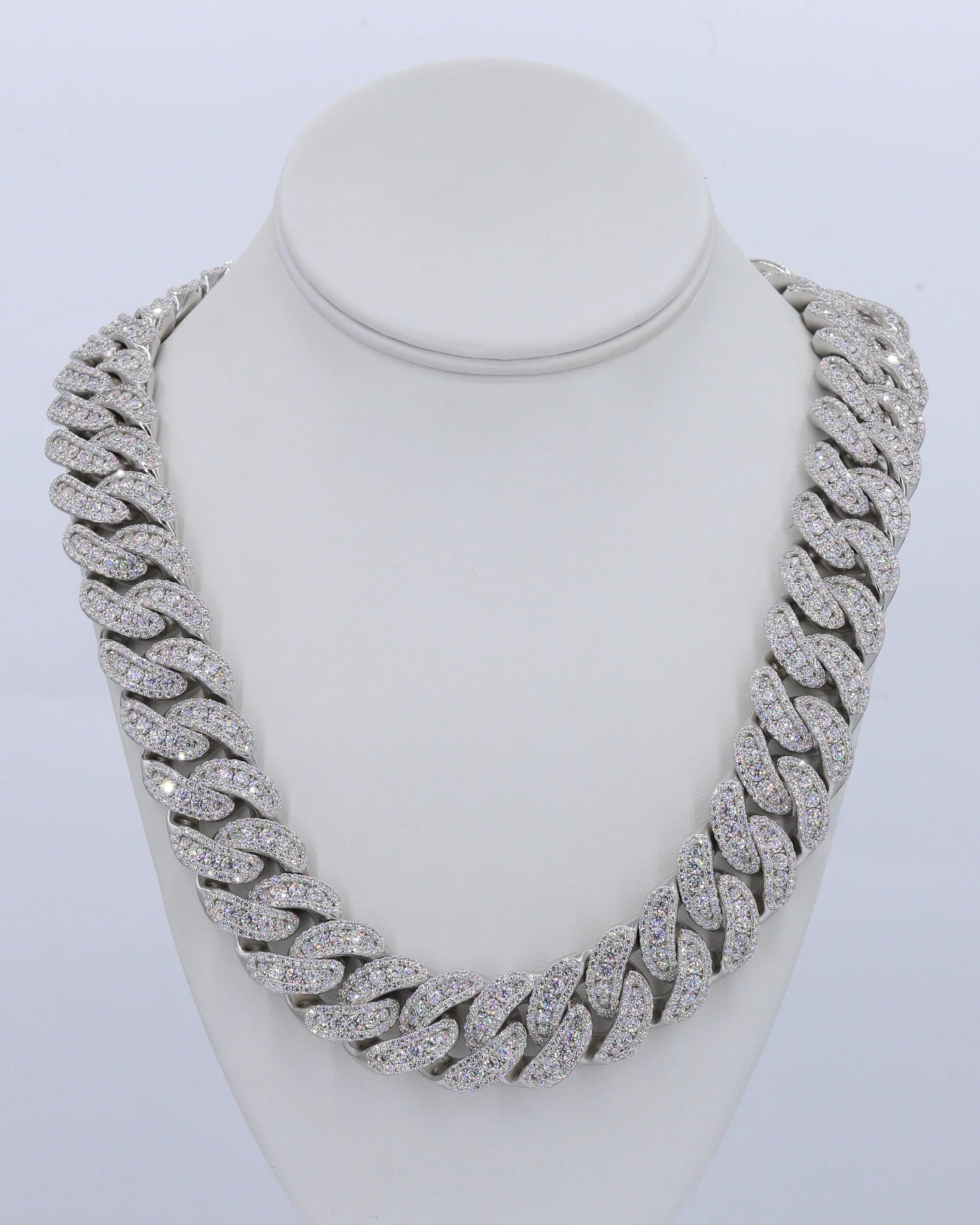 20MM Honeymoon Set VVS Lab Diamond Cuban Chain 24 Inch