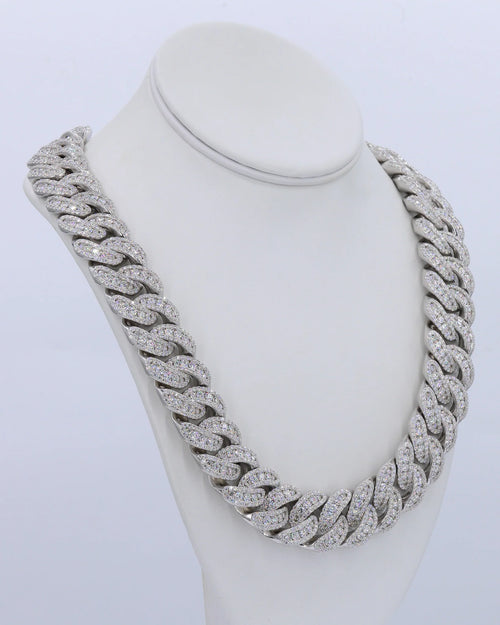 20MM Honeymoon Set VVS Lab Diamond Cuban Chain 24 Inch