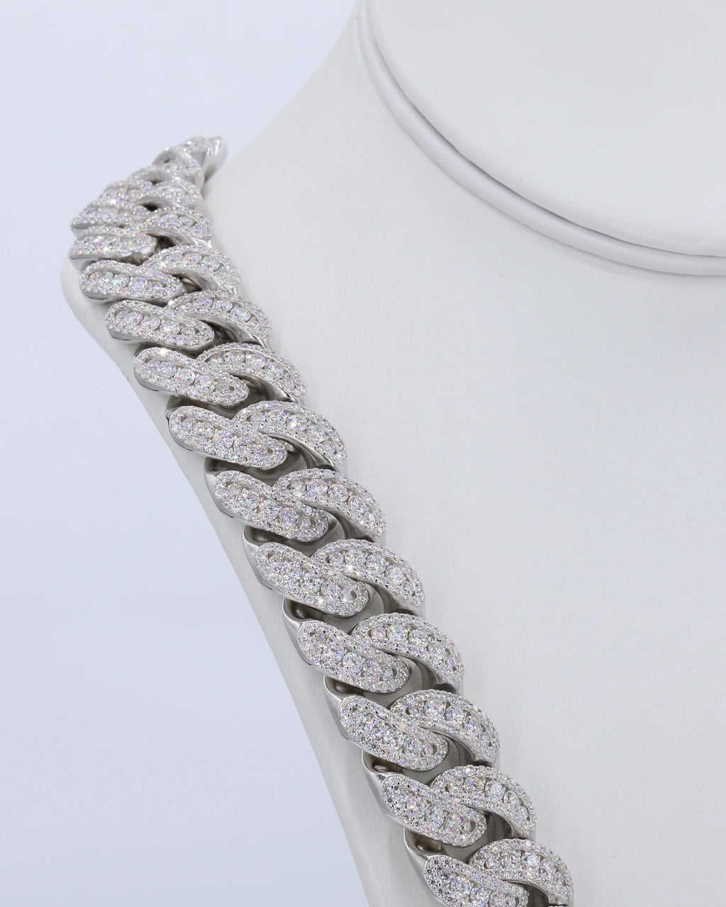 20MM Honeymoon Set VVS Lab Diamond Cuban Chain 24 Inch