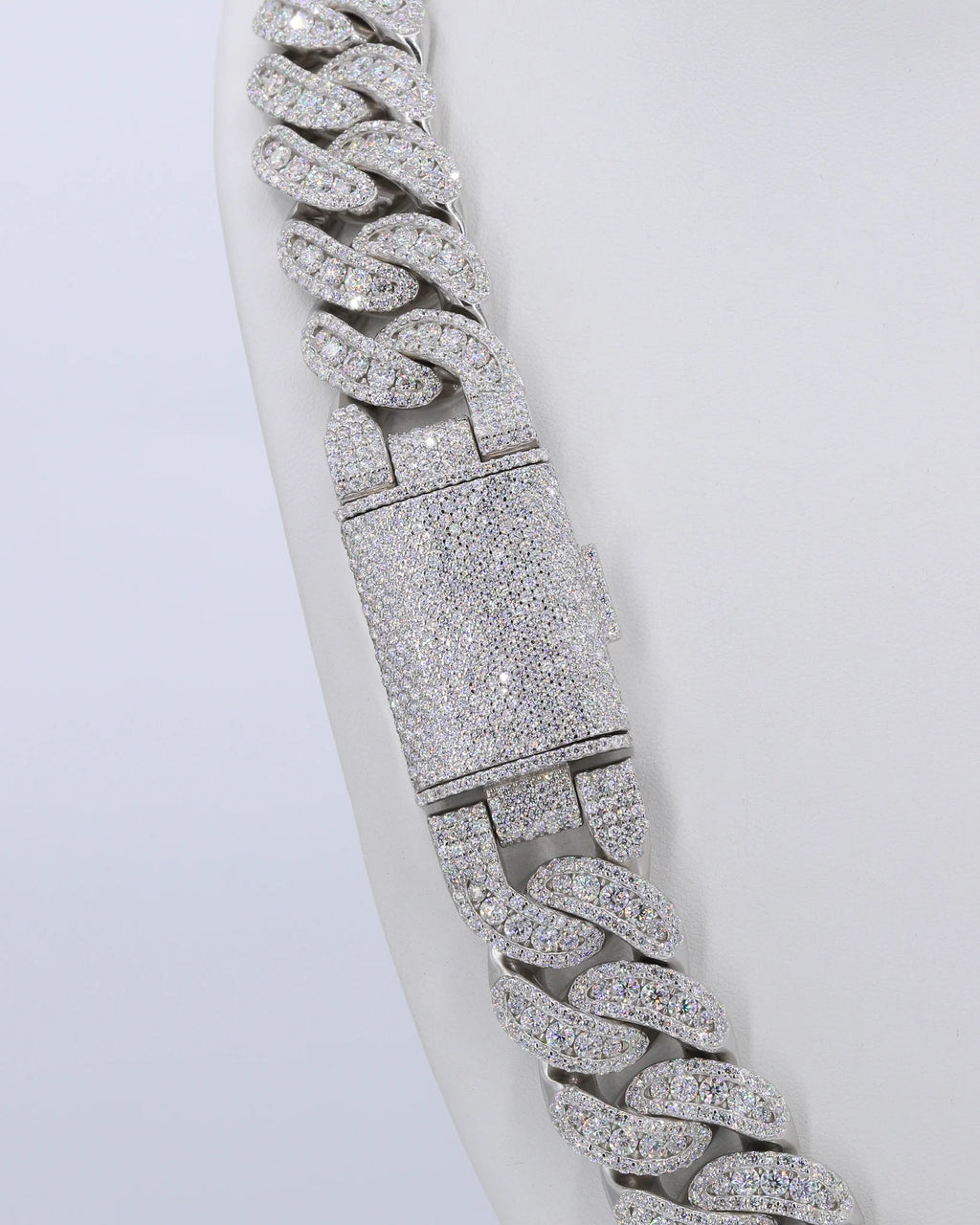 20MM Honeymoon Set VVS Lab Diamond Cuban Chain 24 Inch