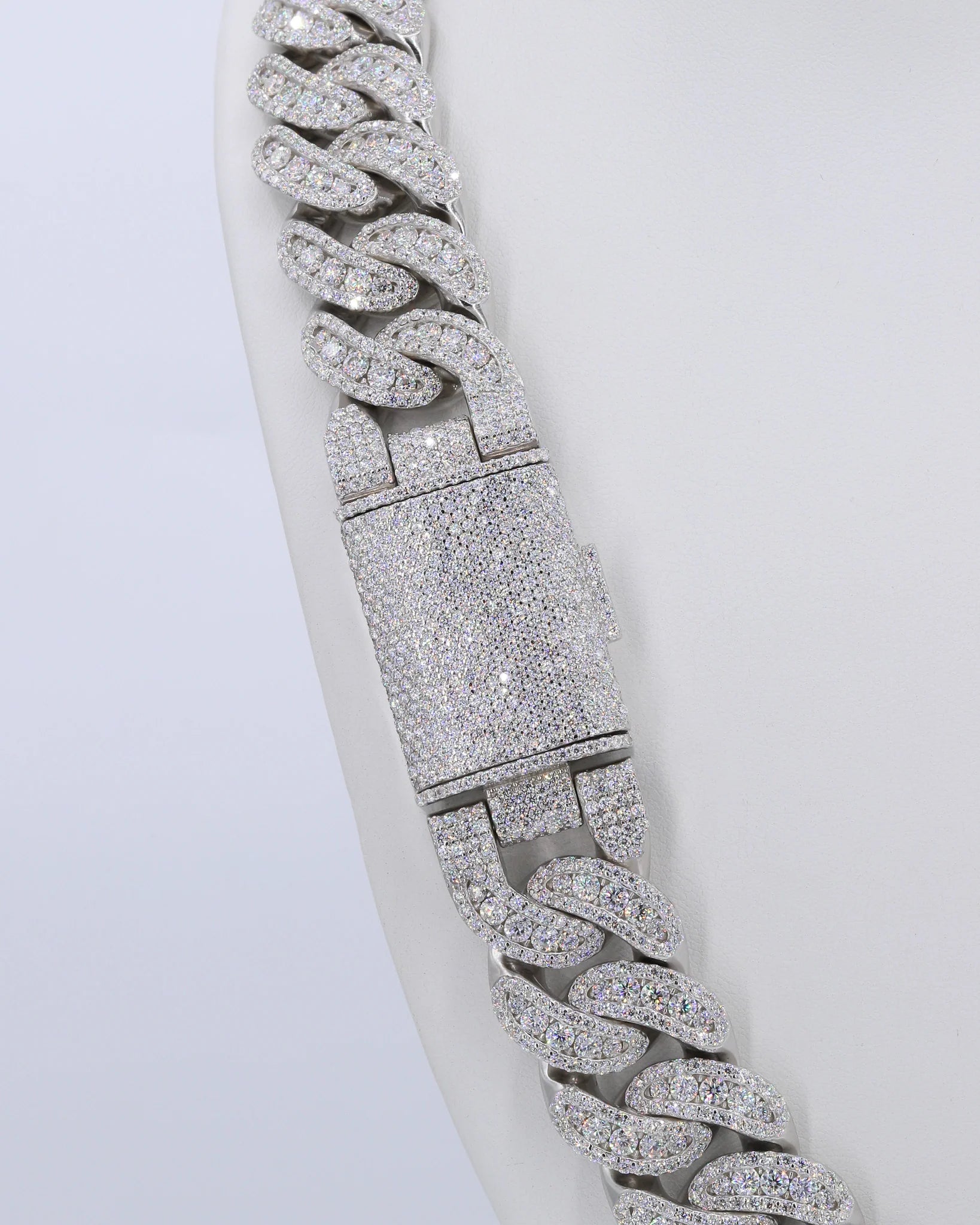20MM Honeymoon Set VVS Lab Diamond Cuban Chain 24 Inch